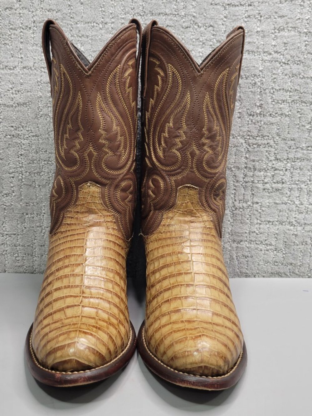 Tecovas the William Men's Size US 8.5D Pecan Caiman Cowboy Boots - Picture 11 of 13